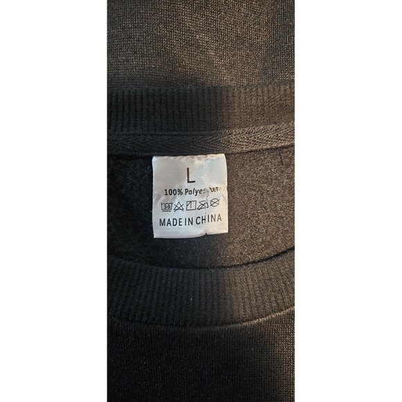 Frog & Mushroom Give Me The Beat Boys Print Crew Neck Sweatshirt Black Size L - Picture 9 of 12